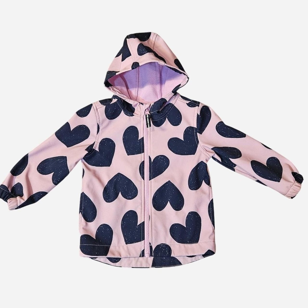 Cat & Jack Light Purple Jacket with Navy Hearts